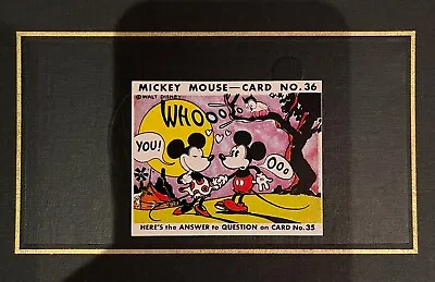 1935 Original Vintage MIckey Mouse Bubble Gum Card #36💥     A 1995 REPRINT • $5.50