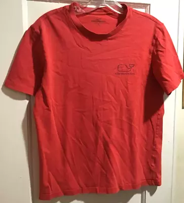 Vineyard Vines Boys Short Sleeve Beach Whale T-shirt In Jetty Red Sz Large (16) • $9.99