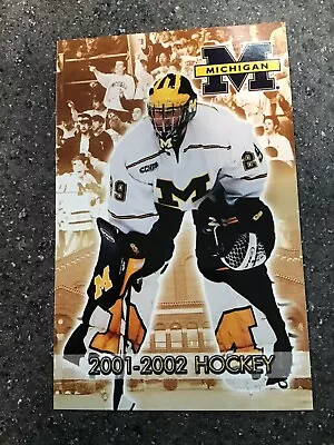  Michigan Wolverines 2001-02 Hockey Pocket Schedule FREE Shipping • $1.65