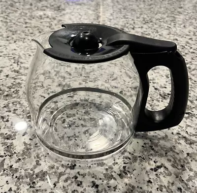 Mr Coffee 12 Cup Carafe Glass Bowl Replacement Black PLD12-RB • $17.79