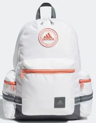 ADIDAS CITY ICON Unisex OSFA 17  Backpack Laptop WHITE ONYX WIPE CLEAN $60 NWT • $39.95