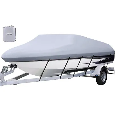 VEVOR V-Hull Boat Cover 17-19 Ft Trailerable Marine Grade Waterproof 210D • $39.99