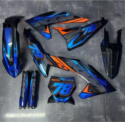 Plastics + Graphics KTM 2023 2024 XC XC-F SX SX-F + Race Number - Kit Applied • $399.90