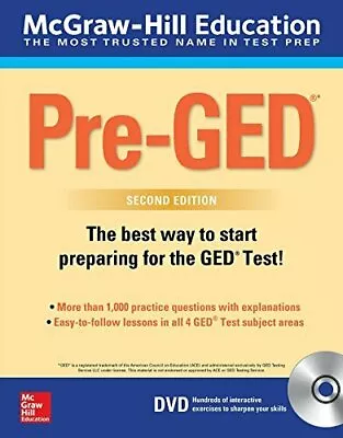 McGraw-Hill Education Pre-GED With DVD Second Edition By McGraw Hill Very Good • $12.99