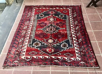 Vintage Dated 5' 4  X 6' 6  Anatolian Kurd Large Throw Rug • $185