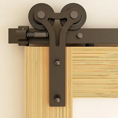 4-20FT Sliding Barn Door Hardware Closet Track Kit For Single/Double Wood Doors • $79.88