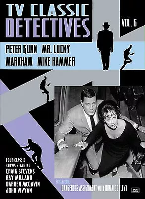 TV CLASSIC DETECTIVES Vol 6-  MIKE HAMMER MR. LUCKY MARKHAM PETER GUNN • $14.95