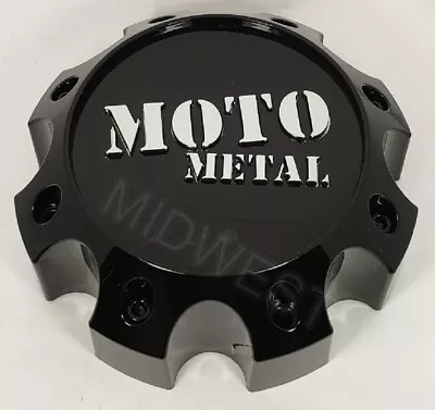 New 1079L170MO3GB-H62 Moto Metal Gloss Black 8 Lug Wheel Rim Center Cap W Screws • $27