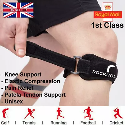 Knee Brace Support Neoprene Patella Stabilizing Belt Adjustabl Strap Pain Relief • £5.99