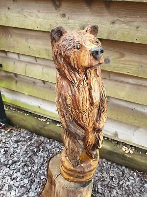 Chainsaw Carved Hardwood  Bear • £179.99
