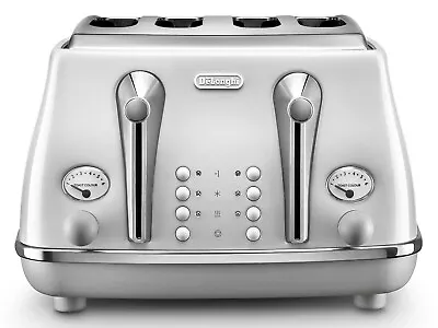 DeLonghi Icona Capitals 4 Slice Toaster - Sydney White - CTOC4003W • $161.25