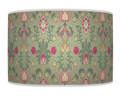 Morris Inspired Sage Green Pink  Pendant Lamp Shade Handmade Lampshade Dz202 • £29.99