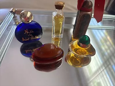 Vintage Miniature Mini Perfume Bottles Lot Of 5 Various Brands Niki De St & More • $19.99