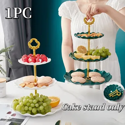 £21.57 • Buy 3 Tier Plastic Cake Stand Dessert Plate Party Fruits Vegetable Storage Rack