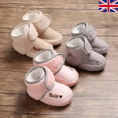 £4.71 • Buy Infant Baby Boys Girls Toddler Anti-slip Warm Slippers Socks Crib Shoes Boots UK