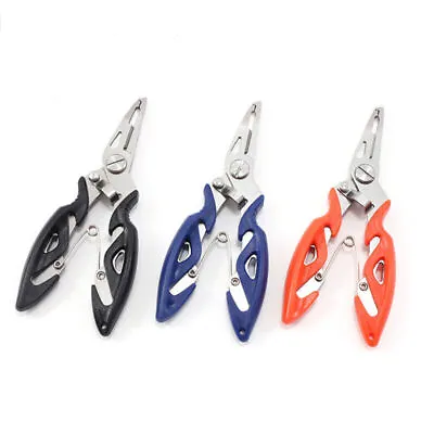 $4.98 • Buy Fishing Pliers Scissors Line Cutter Braid Split Ring Tool Lip Grip TACKLE