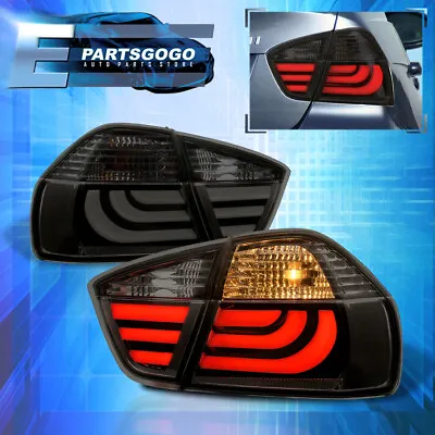 For 05-08 BMW 3 Series E90 4DR Error Free Smoke Tube LED Tail Lights Lamps Pair • $223.99
