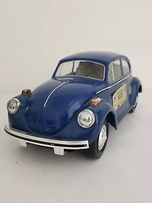 VINTAGE 1973 Volkswagen Beetle Bug Jim Beam Whiskey Decanter Blue 4/5 Qt Empty • $66.49