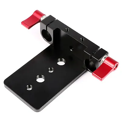 Tripod Mounting Plate Railblock For 15mm Rail Rod Clamp Mount 1/4  3/8  Holes • £15.43