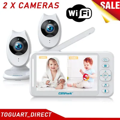 4.3  Wireless Baby Monitor Digital Video Audio Cam Split Screen With 2 Cameras • £79.99