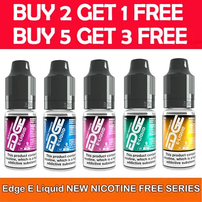 Edge E Liquid Vape Pod E Juice 0mg 50VG 50PG Flavors Zero No Nicotine Strength • £1.99