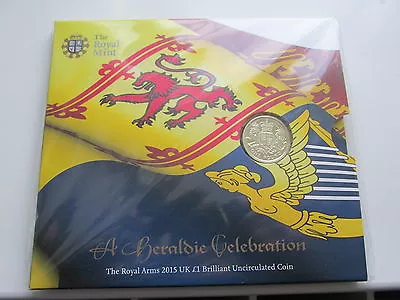 2015 UK £1 Coin The ROYAL ARMS.  A Heraldic Celebration  Sealed Pack!! • £10