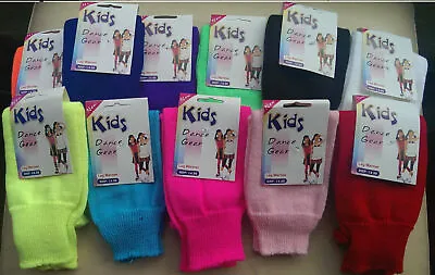 £2.29 • Buy Children Girls Boys Kids Neon Plain Leg Warmers Dance Gear All Colours Bnwt