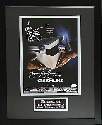 Corey Feldman Zach Galligan Signed Inscribed Framed 11x14 Photo Gremlins JSA COA • $303.98