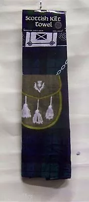 Black Watch Tartan Kilt Towel 75cm X 150cm - 100% Cotton • £19.99