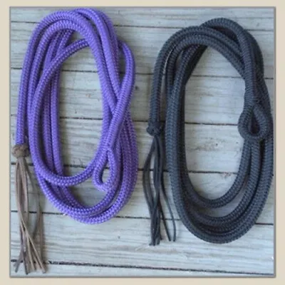 14 FT. Natural Horse Training Lead Rope 1/2  Yacht Rope~~BLACK - Snap-less • $38