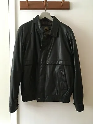 Members Only Quality Black Leather Jacket Est 1961 Size Medium • $50