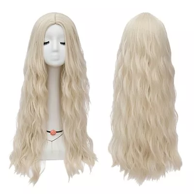 75CM Lolita Fluffy Heat Resistant Long Curly Fashion Wig With Cap Cosplay Xmas • £12.99