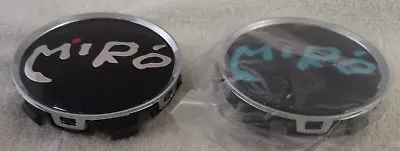 Miro Wheels Chrome / Black Custom Wheel Center Cap Caps Set 2 • $75