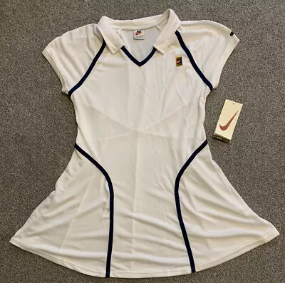 £47.95 • Buy Vintage Nike Tennis Dress Size 12-14 DRIFIT 1997 Womens L New With Tag Wimbledon
