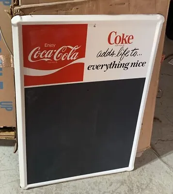 NOS Coke Adds Life To Everything Nice Coca Cola Menu Chalk Board Sign 28” By 20” • $78.95