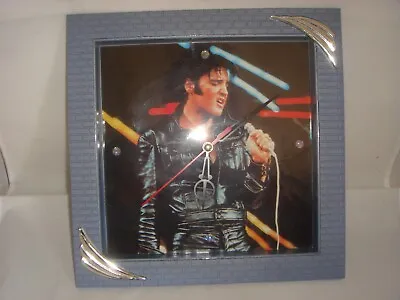 ELVIS PRESLEY Excellent Square Wall Clock Tested & Working Boxed • $12.43