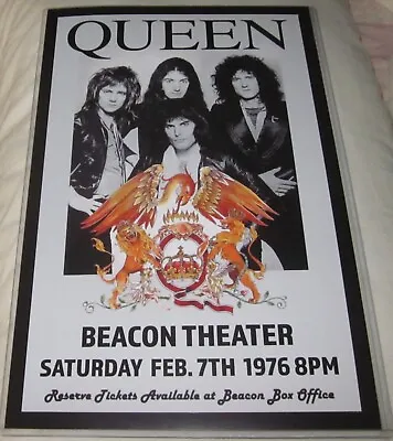 Queen 1976 Beacon Theater Replica Concert Poster • $14.99