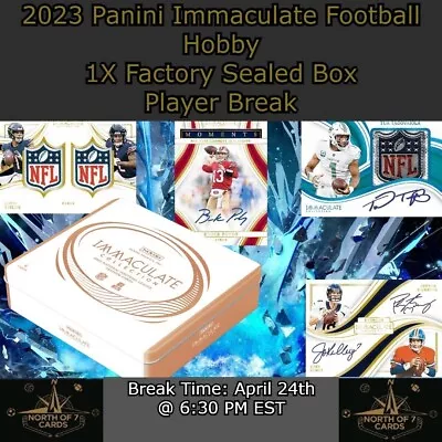 Chris Johnson 2023 Panini Immaculate Football Hobby 1X Box Player BREAK #11 • $2.49