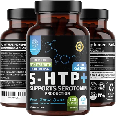 $104.41 • Buy 120 Caps N1N Premium 5-HTP Plus 200Mg [Max Purity & Strength] Enhanced With Sero