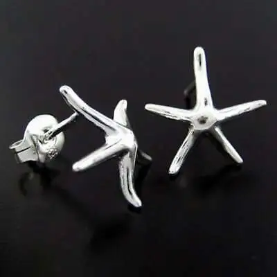 New Cape Cod Sterling Silver Minimalist Starfish Earrings • $25