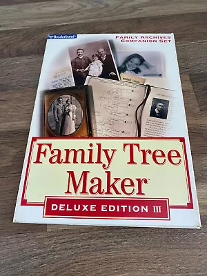 Broderbund Family Tree Maker Deluxe Edition 3 Family Archives Companion Set 7 CD • £15