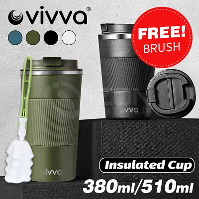 $16.97 • Buy Coffee Mug Stainless Steel Double Wall Leakproof Travel Cup Insulated Reusable