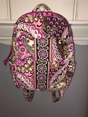 Vera Bradley Very Berry Paisley Small Laptop Backpack With Retired Print.  • $88