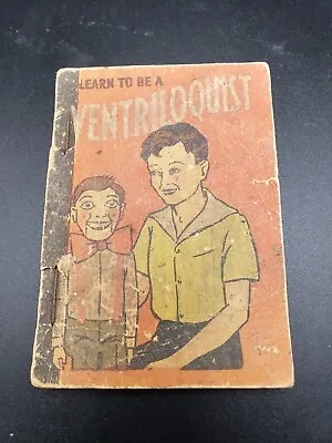 Vintage Learn To Be A Ventriloquist Mini Children's Book 1938 Whitman • $19.95