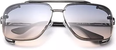COASION Tony Stark Sunglasses Costume Eyewear Retro Square Aviator Sun Glasses F • $41.18