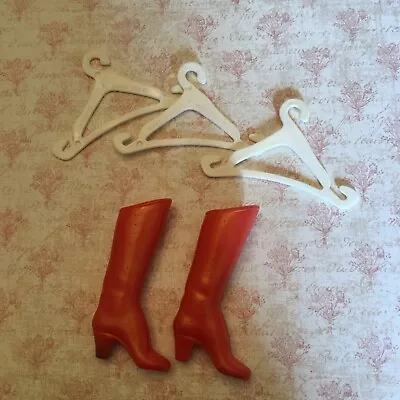 Vintage 1970's Orange Boots  Mego Wonder Woman • $19.99