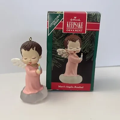 Mary’s Angels Rosebud 3rd In Series Ornament 1990 Hallmark Keepsake • $12.98