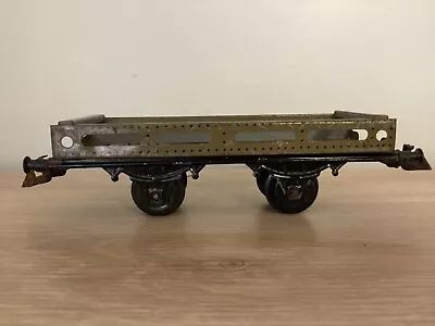 BING O GAUGE 1920s LOW SIDED TRUCK. Olive Green • $90