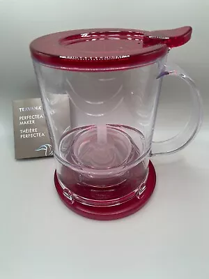 Teavana PerfecTea 16 Ounce Tea Maker - Clear And Red Plastic Tea Maker • $23.99