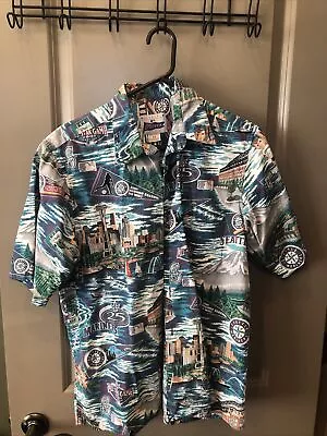 Reyn Spooner Men’s Medium Seattle Mariners Hawaiian Shirt 2001 All Star Game • $27